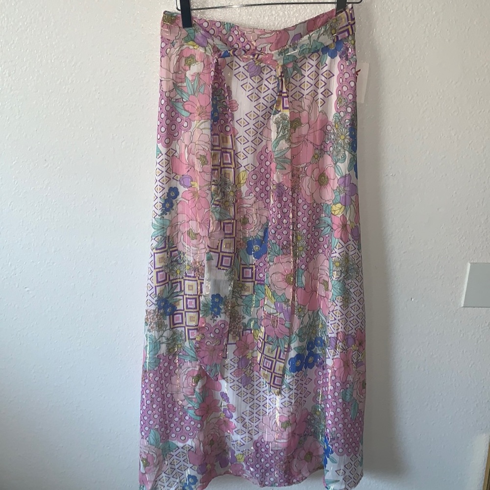 NWT HER DESTINY MAXI BOHO FLORAL SKIRT